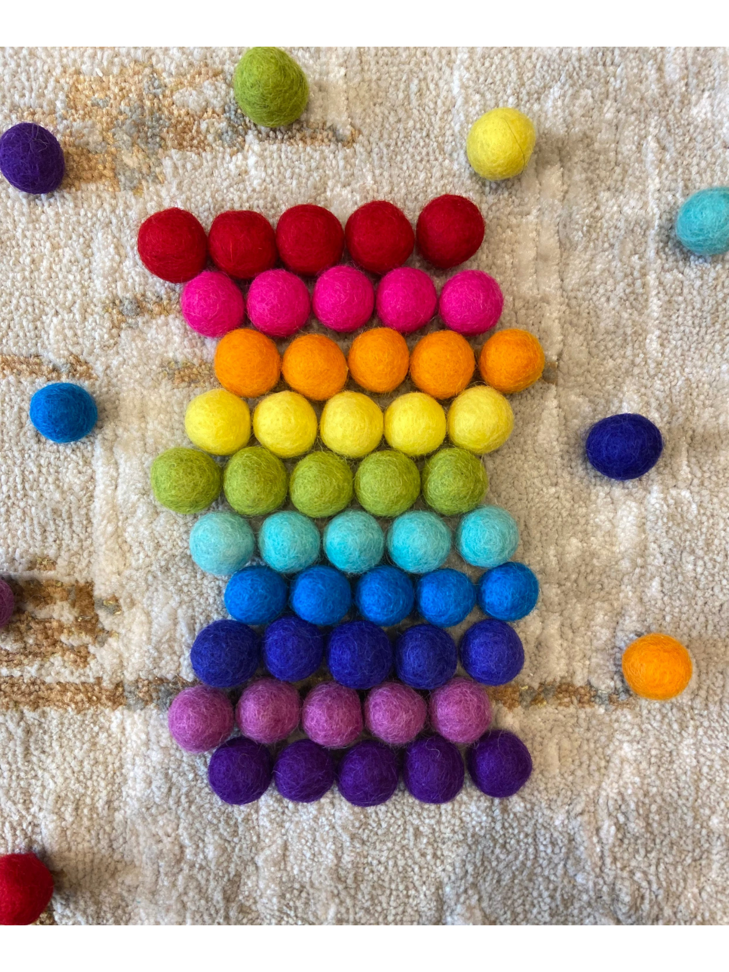 Traditional Rainbow Felt Balls 2.5 Cm Felted Custom Wool Balls for Your  Crafts Bulk Felt Poms DIY Rainbow Garland Wool Pom Pom Only 