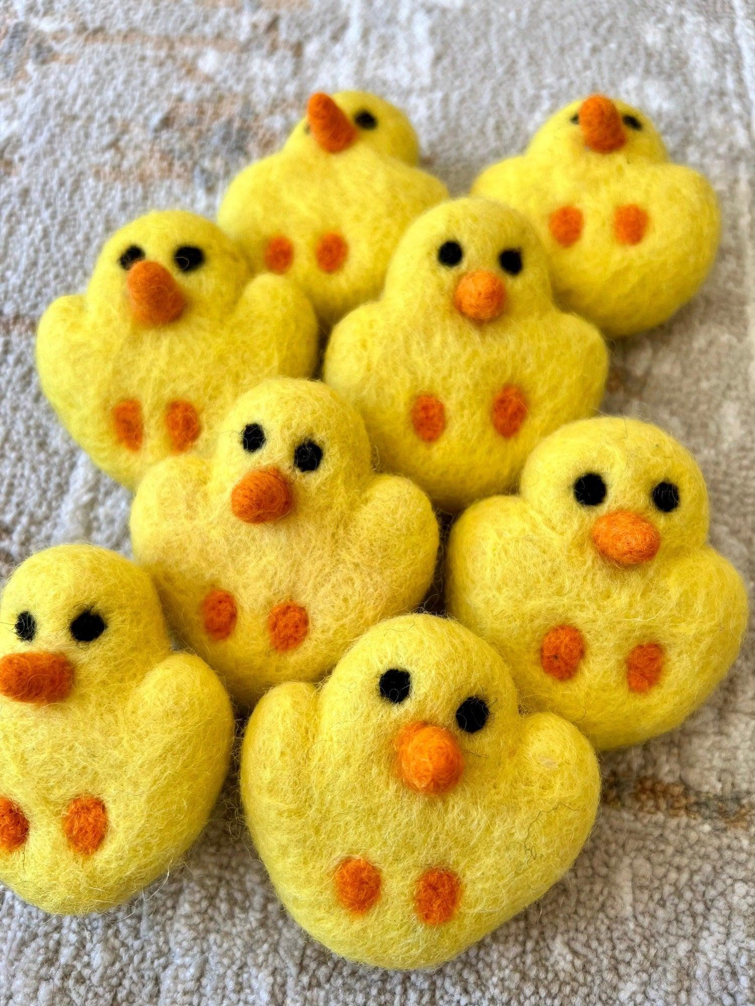 Felted Baby Easter Chicks - ppcraftsupplies