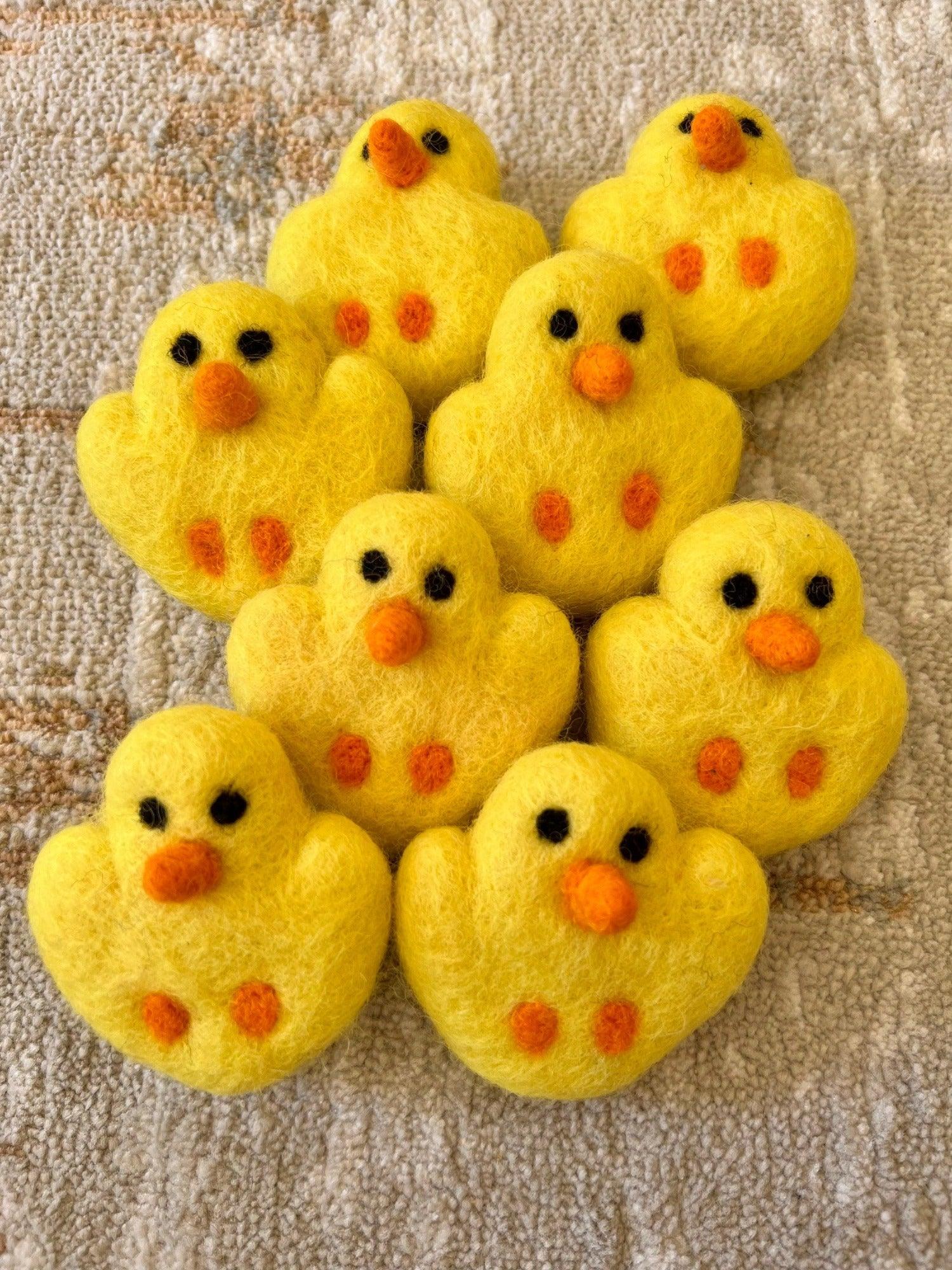 Felted Baby Easter Chicks - ppcraftsupplies